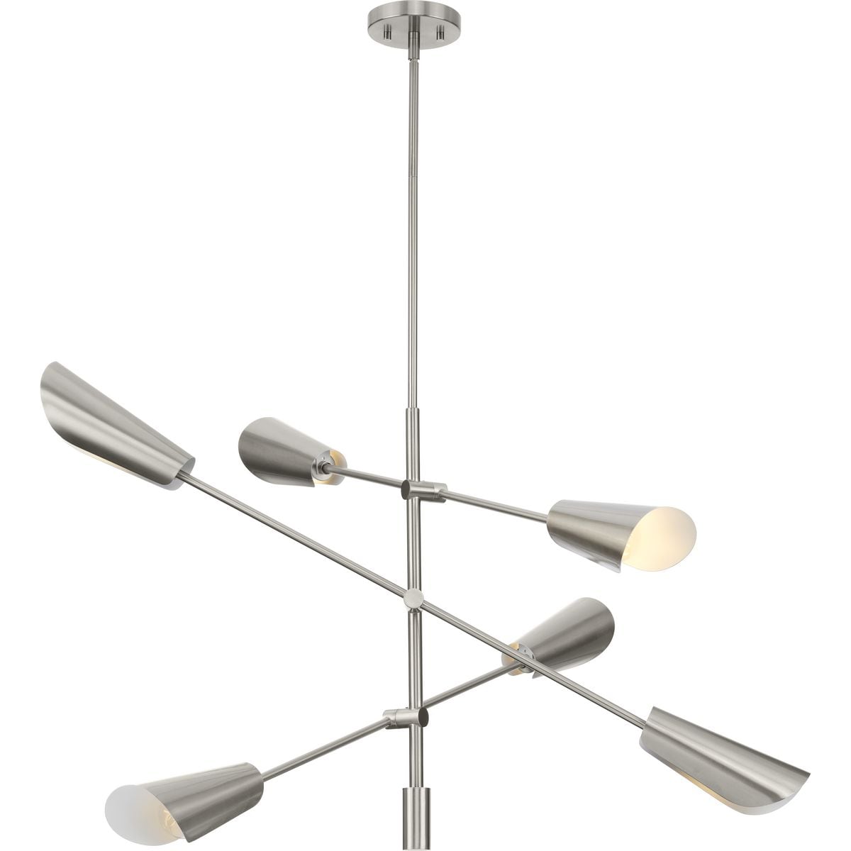 Progress Lighting Cornett 6-Light Brushed Nickel Modern/Contemporary Chandelier