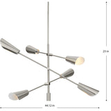 Progress Lighting Cornett 6-Light Brushed Nickel Modern/Contemporary Chandelier