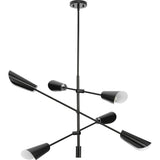 Progress Lighting Cornett 6-Light Matte Black Modern/Contemporary Led Chandelier