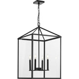 Progress Lighting Hillcrest 4-Light Matte Black Transitional Chandelier