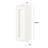 Shenandoah PRO Express Breckenridge 9-in W x 30.125-in H x 12-in D Linen Partial Overlay Wall Fully Assembled Plywood Cabinet (Recessed Panel Shaker Door Style)