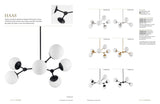 Progress Lighting Haas 6-Light Matte Black Mid-century Chandelier