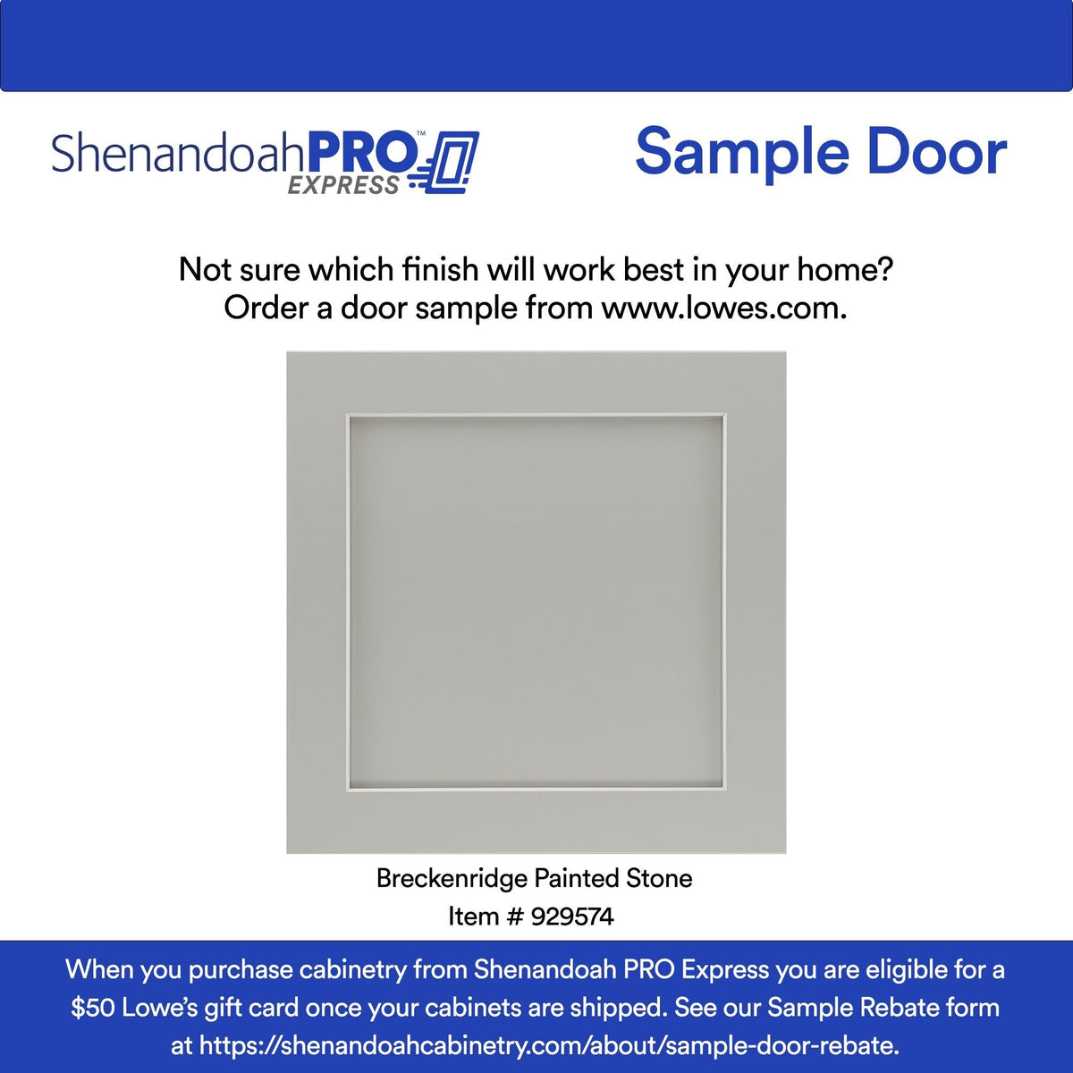 Shenandoah PRO Express Breckenridge 12-in W x 34.5-in H x 24-in D Stone Full Overlay 1-Drawer Base Fully Assembled Plywood Cabinet (Recessed Panel Shaker Style)