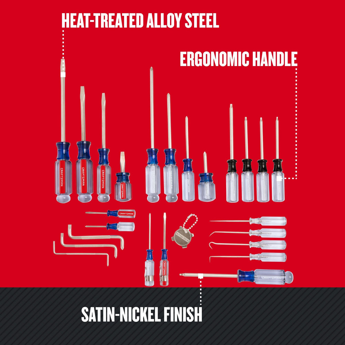 CRAFTSMAN 25-Piece Acetate Handle Screwdriver Set, CMHT65046