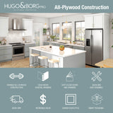 Hugo&Borg PRO Glendale 24-in W x 34.5-in H x 24-in D Pure White 1-Drawer Base Ready To Assemble Plywood Cabinet (Recessed Panel Shaker Style)