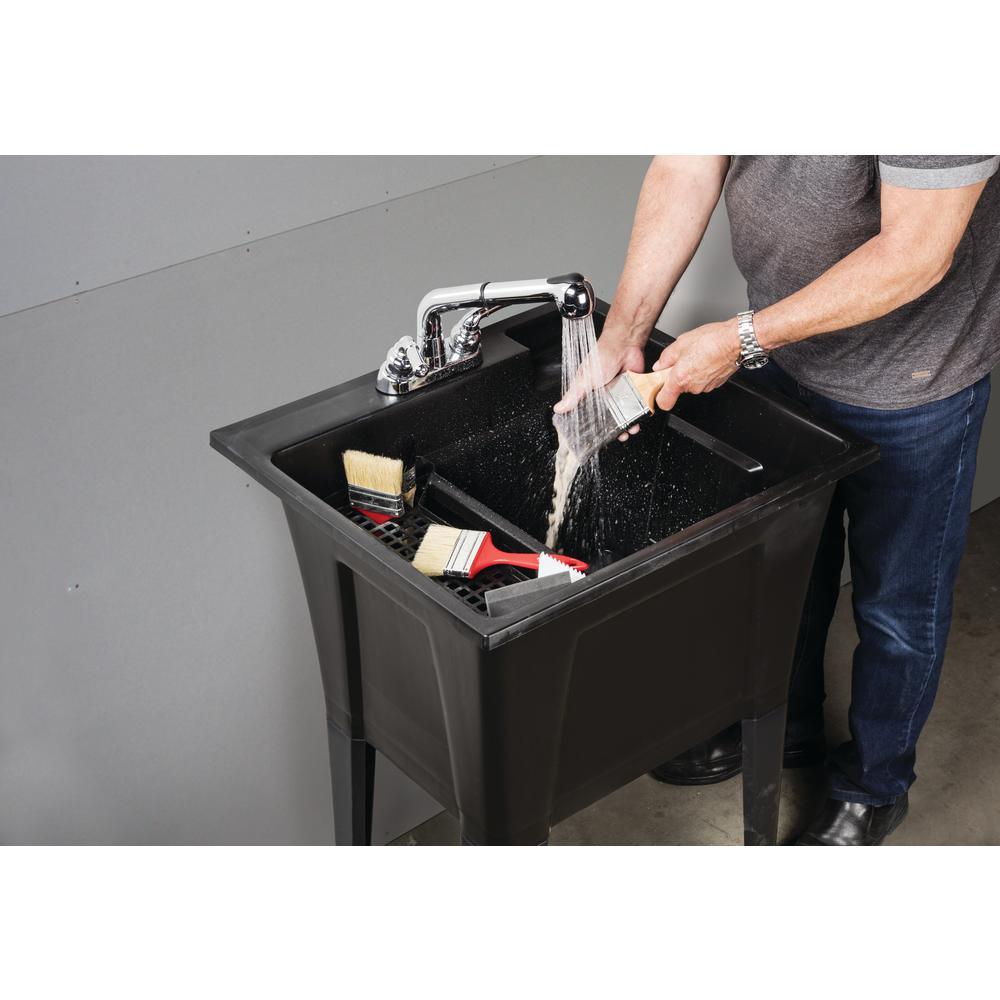 24 in. x 22 in. Polypropylene Granite Laundry Sink - Super Arbor