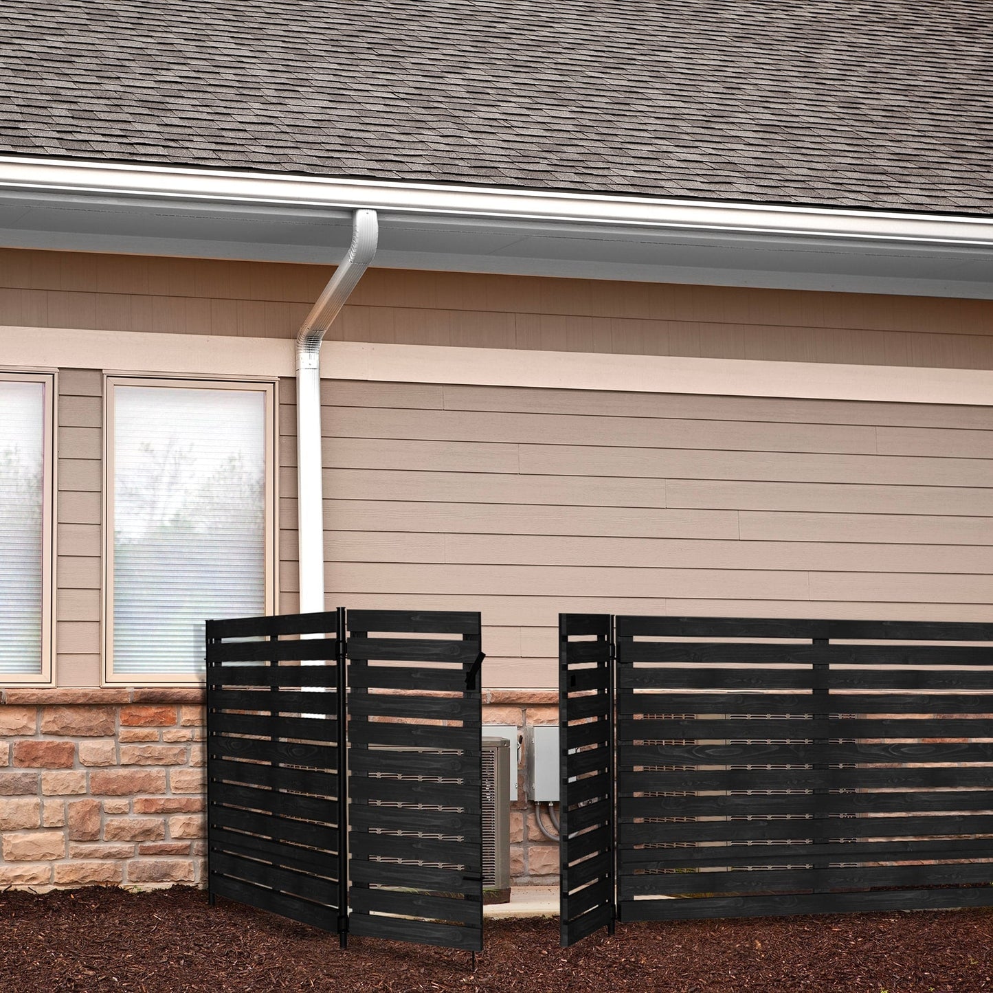 YARDLINK 4-ft x 6-ft Cedar Semi-privacy No Dig Fence Panel
