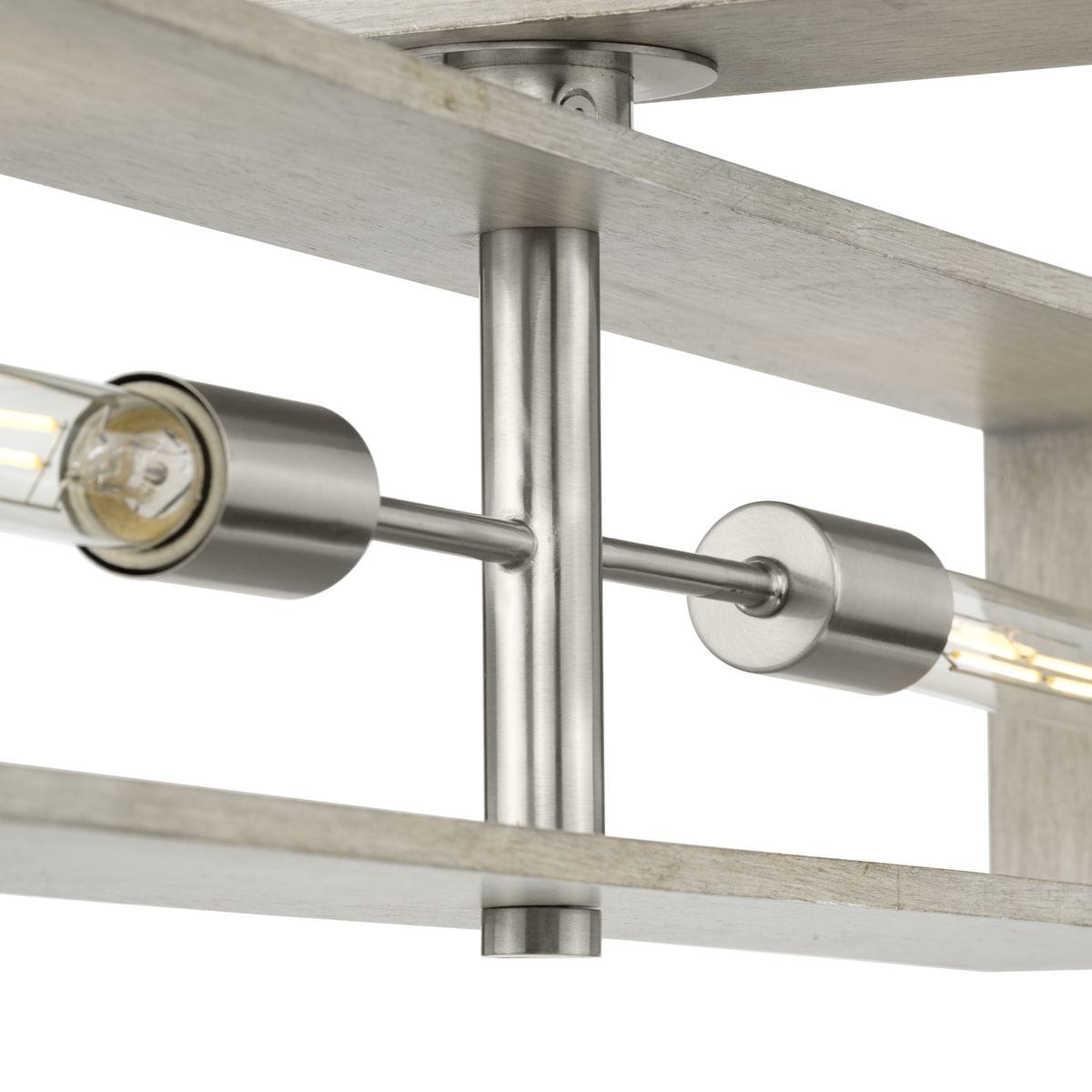 Progress Lighting Boundary 4-Light Brushed Nickel Modern/Contemporary Chandelier