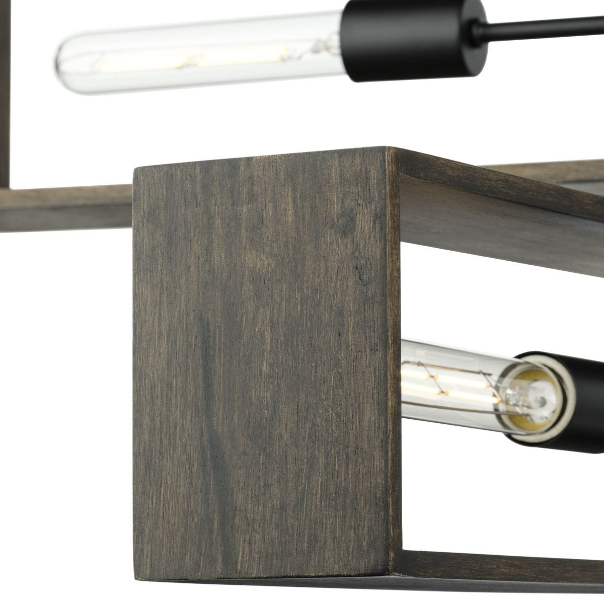 Progress Lighting Boundary 4-Light Matte Black Modern/Contemporary Chandelier