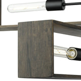 Progress Lighting Boundary 4-Light Matte Black Modern/Contemporary Chandelier