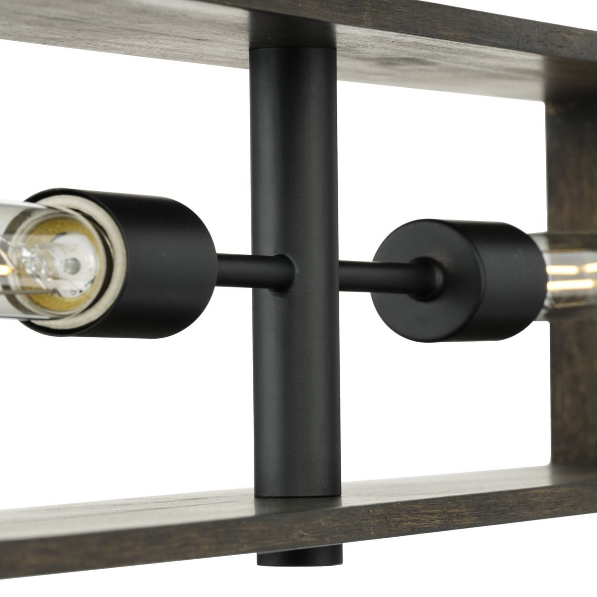 Progress Lighting Boundary 4-Light Matte Black Modern/Contemporary Chandelier