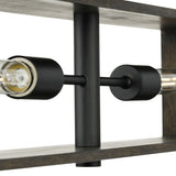 Progress Lighting Boundary 4-Light Matte Black Modern/Contemporary Chandelier