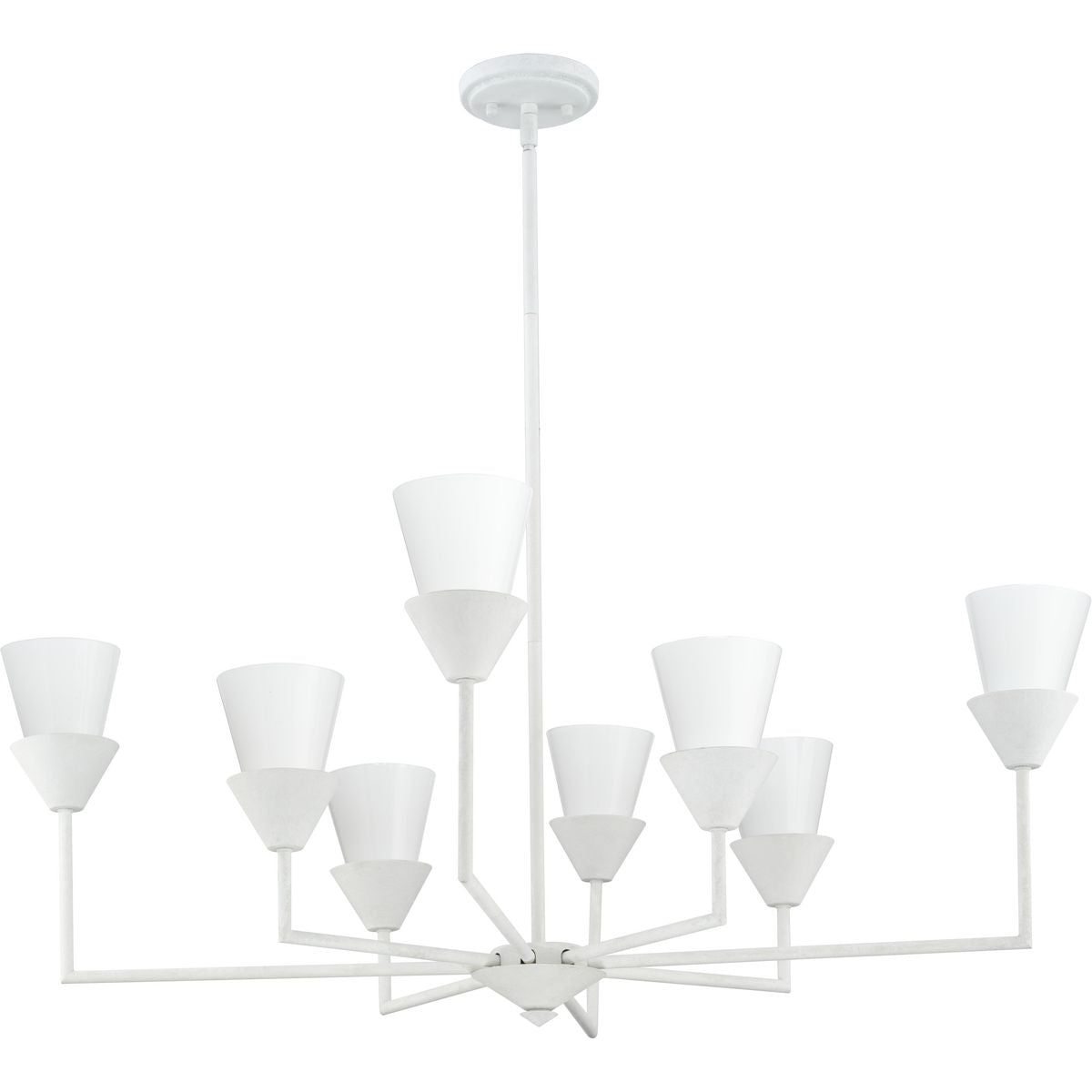 Progress Lighting Pinellas 8-Light White Modern/Contemporary Chandelier