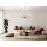 Progress Lighting Pinellas 8-Light Gold Modern/Contemporary Chandelier