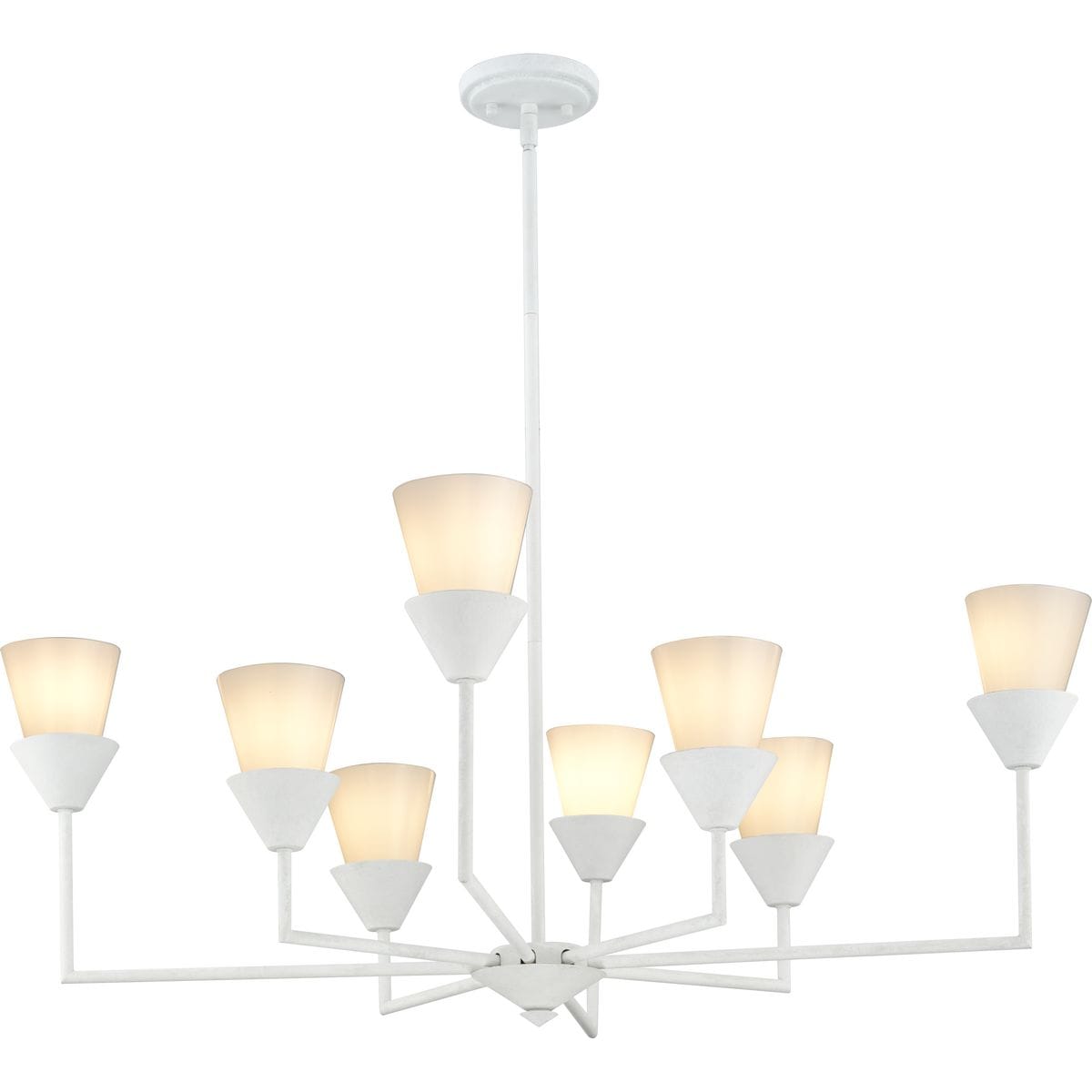 Progress Lighting Pinellas 8-Light White Modern/Contemporary Chandelier