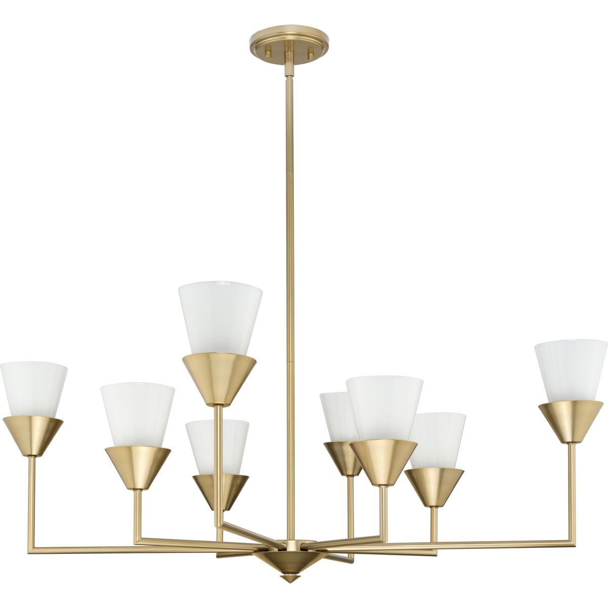 Progress Lighting Pinellas 8-Light Gold Modern/Contemporary Chandelier