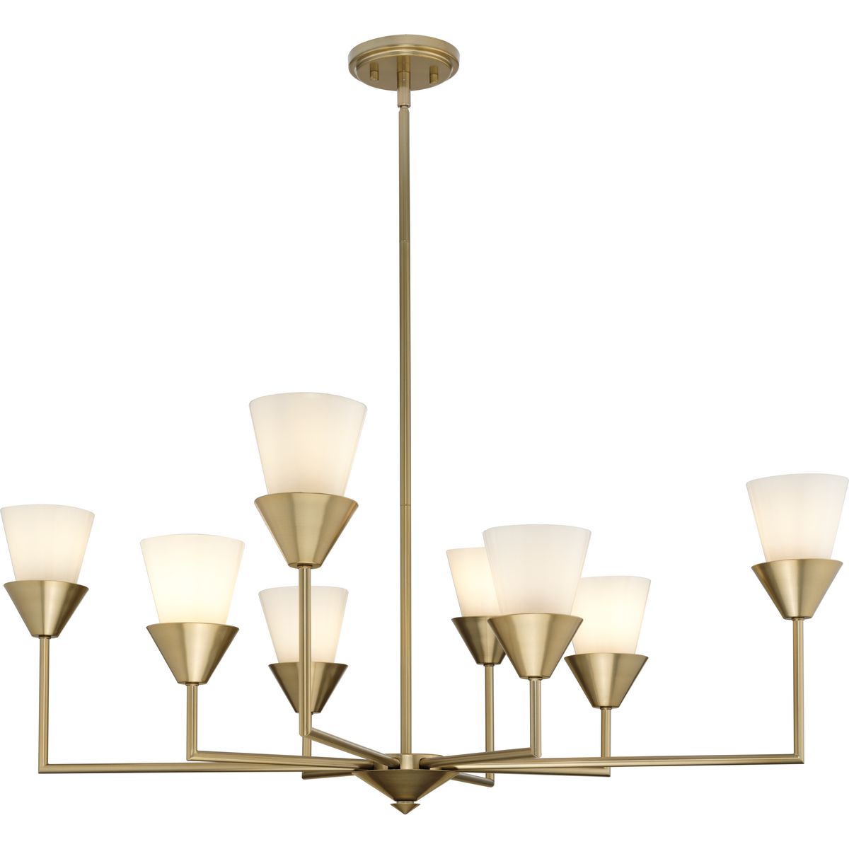 Progress Lighting Pinellas 8-Light Gold Modern/Contemporary Chandelier