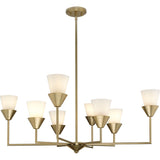 Progress Lighting Pinellas 8-Light Gold Modern/Contemporary Chandelier
