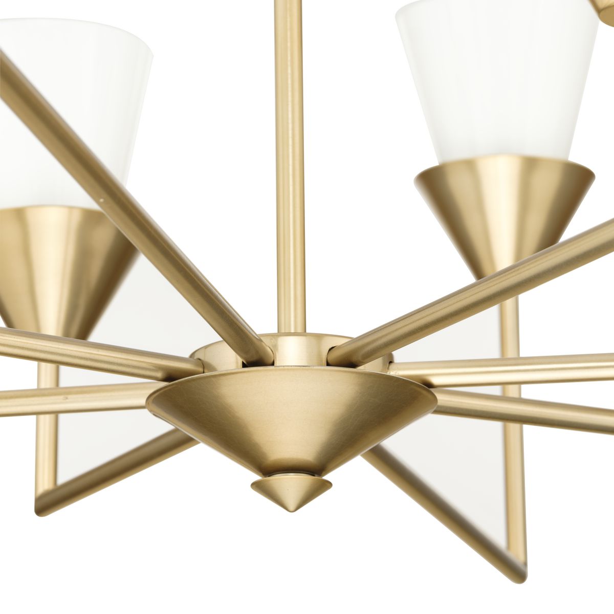 Progress Lighting Pinellas 8-Light Gold Modern/Contemporary Chandelier