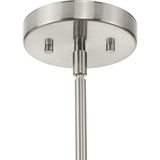 Progress Lighting Haas 6-Light Brushed Nickel Mid-century Chandelier