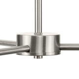 Progress Lighting Haas 6-Light Brushed Nickel Mid-century Chandelier