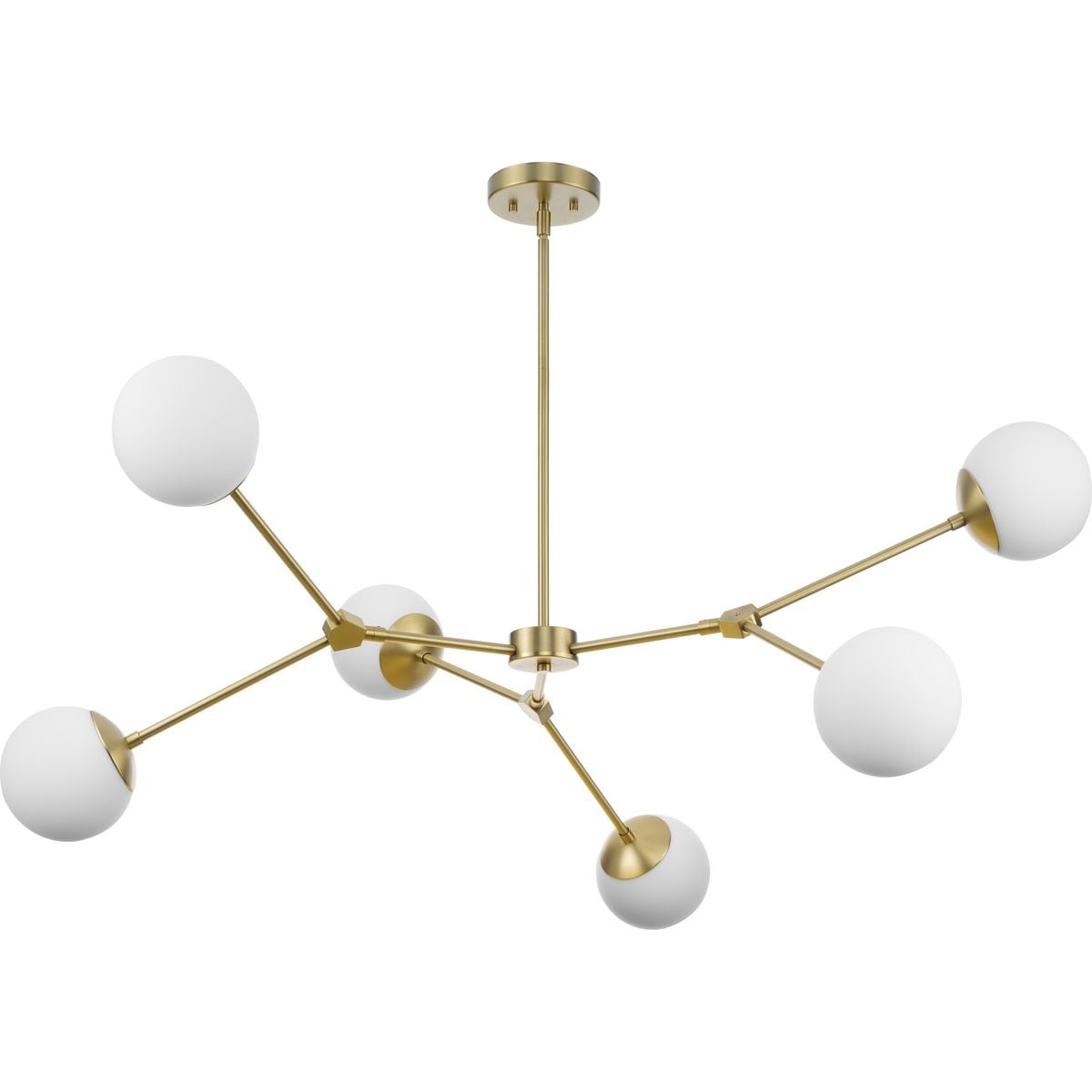 Progress Lighting Haas 6-Light Brushed Bronze Mid-century Chandelier
