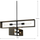 Progress Lighting Boundary 4-Light Matte Black Modern/Contemporary Chandelier