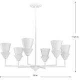Progress Lighting Pinellas 6-Light White Modern/Contemporary Chandelier