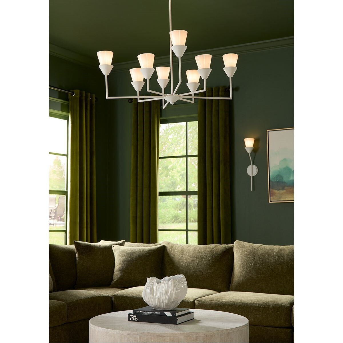 Progress Lighting Pinellas 8-Light White Modern/Contemporary Chandelier