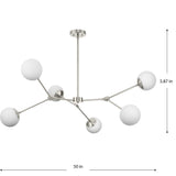 Progress Lighting Haas 6-Light Brushed Nickel Mid-century Chandelier