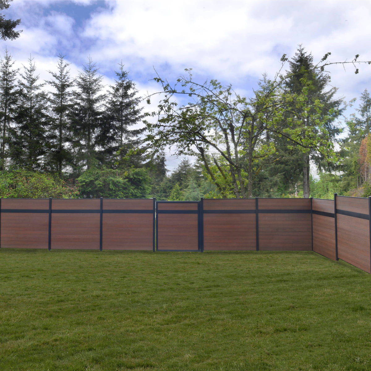 Infinity Euro 6-ft H x 6-ft W Black Rose Privacy Composite Fence Panel