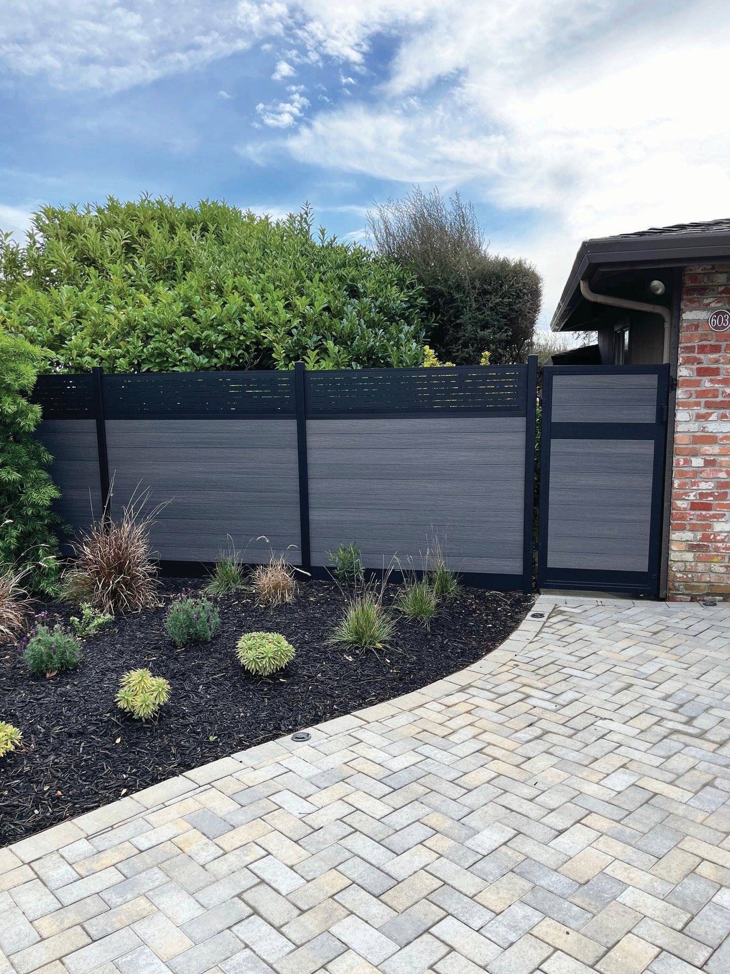 Infinity Euro 1.2-ft H x 6-ft W Black Privacy Aluminum Fence Panel