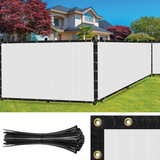 SEALTECH 8-ft H x 15-ft W White Non-Recycled Polypropylene Chain Link Fence Screen