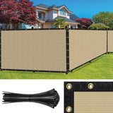 SEALTECH 4-ft H x Beige Non-Recycled Polypropylene Chain Link Fence Screen