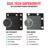 SEALTECH 8-ft H x 20-ft W Black Non-Recycled Polypropylene Chain Link Fence Screen