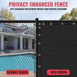 SEALTECH 8-ft H x 20-ft W Black Non-Recycled Polypropylene Chain Link Fence Screen