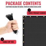 SEALTECH 5-ft H x 50-ft W Black Non-Recycled Polypropylene Chain Link Fence Screen