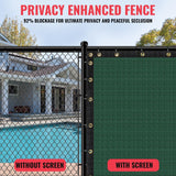 SEALTECH 5-ft H x 20-ft W Green Non-Recycled Polypropylene Chain Link Fence Screen