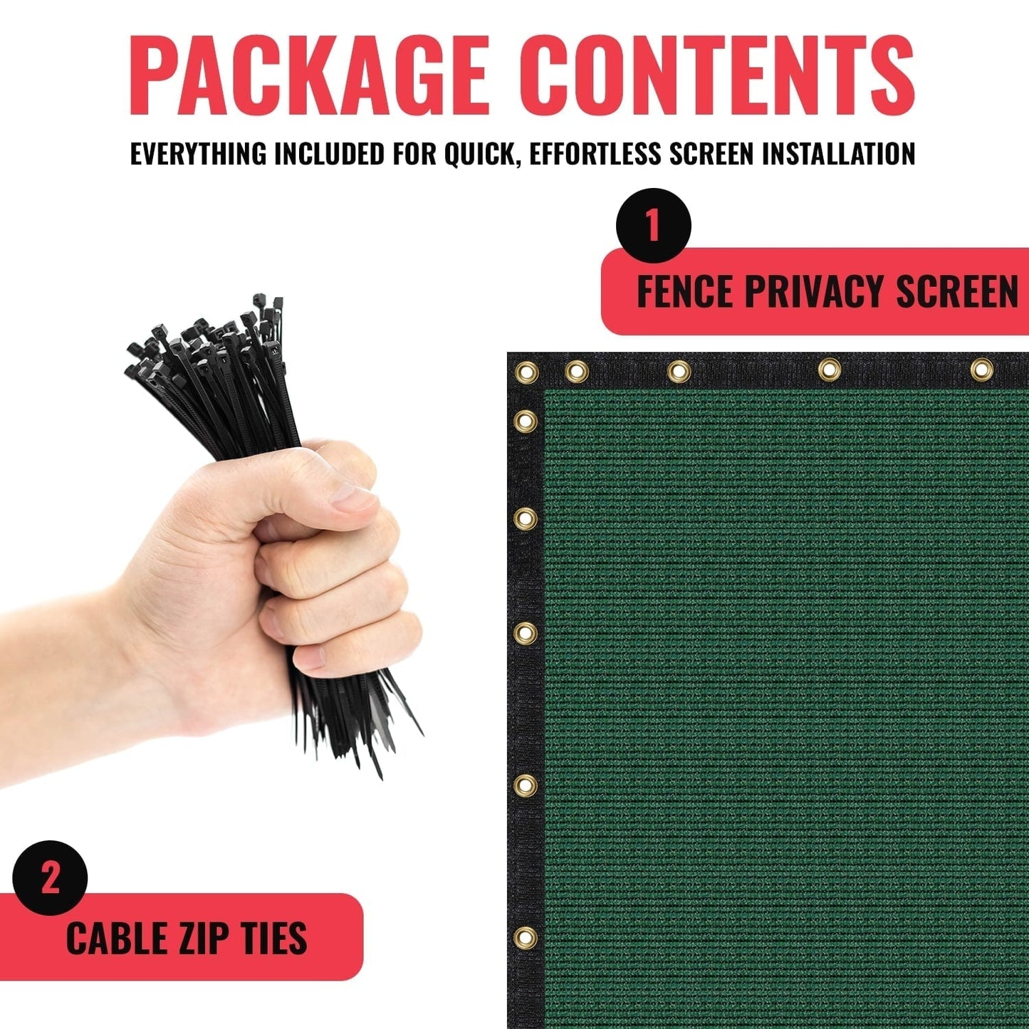 SEALTECH 5-ft H x 50-ft W Green Non-Recycled Polypropylene Chain Link Fence Screen