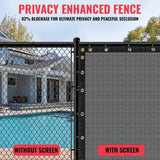 SEALTECH 8-ft H x 10-ft W Gray Non-Recycled Polypropylene Chain Link Fence Screen