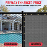 SEALTECH 5-ft H x 10-ft W Gray Non-Recycled Polypropylene Chain Link Fence Screen