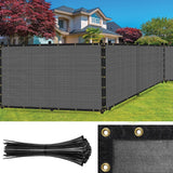 SEALTECH 8-ft H x 15-ft W Gray Non-Recycled Polypropylene Chain Link Fence Screen