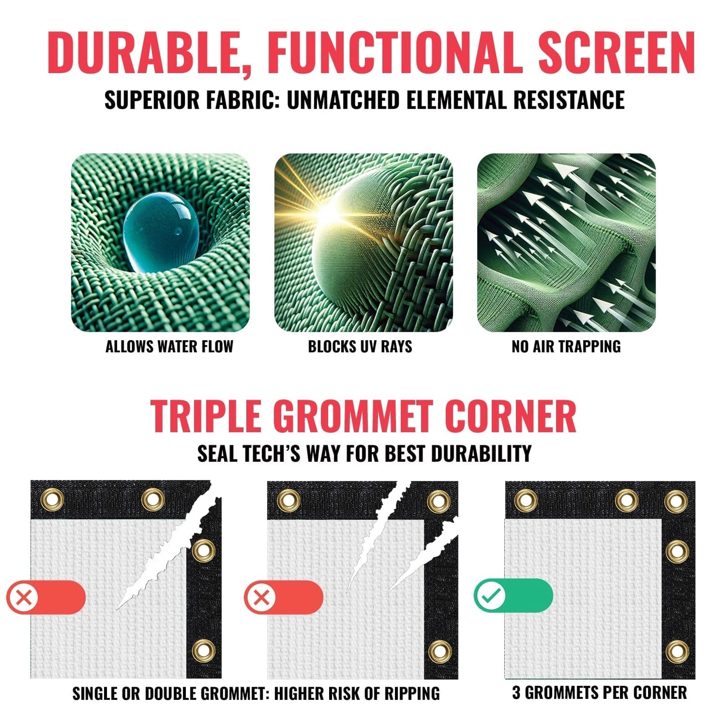 SEALTECH 8-ft H x 50-ft W White Non-Recycled Polypropylene Chain Link Fence Screen