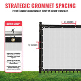 SEALTECH 8-ft H x 25-ft W White Non-Recycled Polypropylene Chain Link Fence Screen