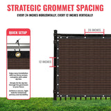 SEALTECH 5-ft H x 25-ft W Brown Non-Recycled Polypropylene Chain Link Fence Screen