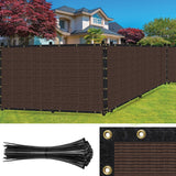 SEALTECH 8-ft H x Brown Non-Recycled Polypropylene Chain Link Fence Screen