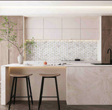 Giorbello (Sample) Marble and Mosaic White and Gray 2-in x 10-in Polished Marble Brick Marble Look Tile