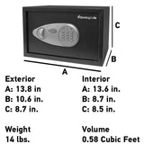 0.58 cu. ft. Security Safe with Electronic Lock and Override Key