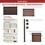 Infinity Euro 6-ft H Black Composite Fence with Post Cap