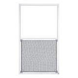 Project Source 40000 Series Replacement 30-in x 54-in x 1-3/4-in Jamb Silver Aluminum Single-Pane Single-Hung Window, Half Screen Included